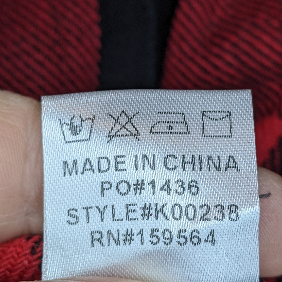 BluIvy Buffalo Plaid Flannel Cardigan Jacket, Medium - Picture 10 of 10